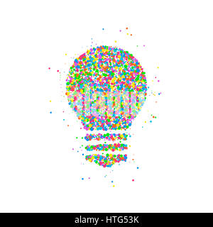 Dessin abstrait d'ampoules de cercles multicolores. Photo illustration. Banque D'Images