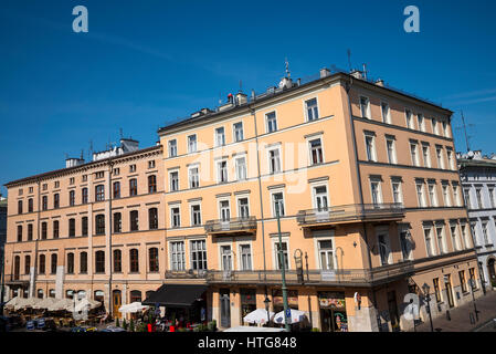 La zone autour de l'Église à Cracovie Pologne Dominika chambre à de nombreuses ambassades étrangères Banque D'Images