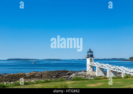 Point Marshall Light Station est un phare à l'entrée du port de Port Clyde à Port Clyde, dans le Maine. La station de phare a été créé en 1832. Banque D'Images