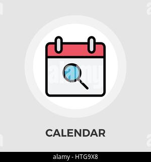 Calendrier avec l'icône de recherche vecteur. L'icône de la télévision isolé sur fond blanc. Fichier EPS modifiables. Vector illustration. Illustration de Vecteur