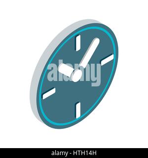 L'icône horloge murale, style 3D isométrique Illustration de Vecteur