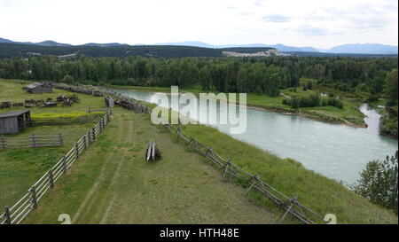 Vue depuis Tower à Fort Steele, BC, Canada Banque D'Images