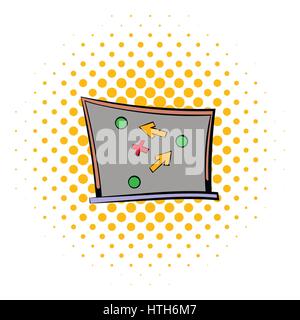 La Stratégie Sport pur, l'icône de style bande dessinée Illustration de Vecteur