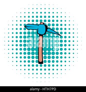 L'icône de style bande dessinée, pioche Illustration de Vecteur