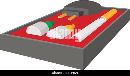 Cigarette électronique kit chargeur avec du liquide, Illustration de Vecteur