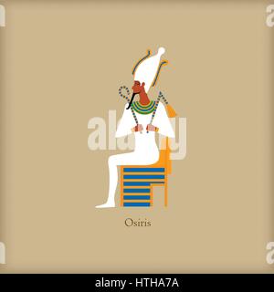 Osiris - dieu des enfers, l'icône de style plat Illustration de Vecteur
