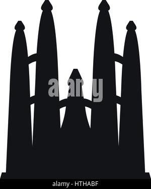 L'icône de la Sagrada Familia représentés sur un fond blanc dans le Vector Illustration de Vecteur