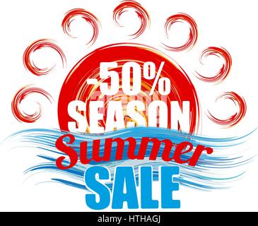 Saison Été vente banner Illustration de Vecteur