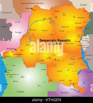 République démocratique du Congo Illustration de Vecteur