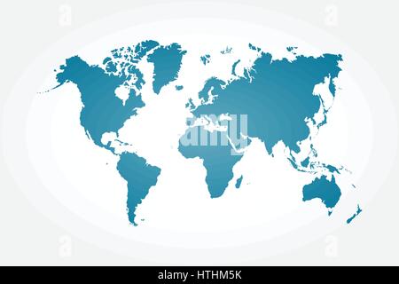 Beaucoup de détails carte du monde . Illustration de Vecteur