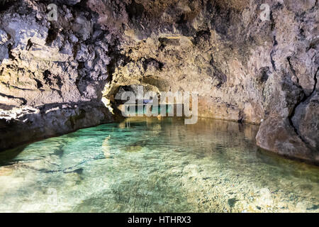 Grottes Grutas de São Vicente en grottes, São Vicente, Madeira, Portugal Banque D'Images