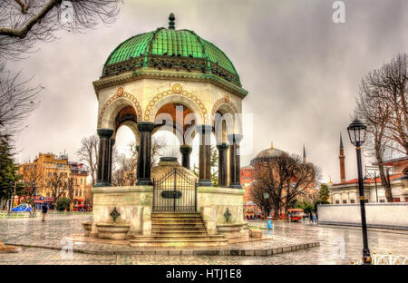 Fontaine allemande sur la Place Sultanahmet à Istanbul - Turquie Banque D'Images