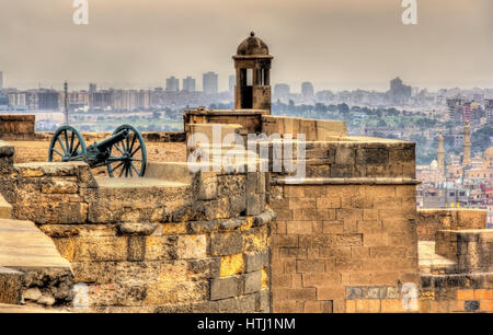 Murs de la Citadelle de Saladin au Caire - Egypte Banque D'Images