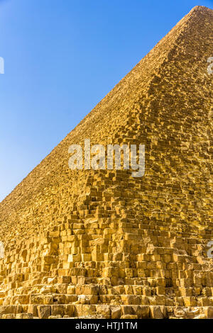 Pointe de la grande pyramide de Gizeh - Egypte Banque D'Images