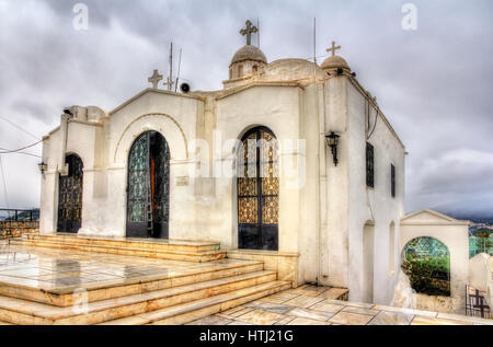 Saint George's chapelle au sommet du mont Lycabette à Athènes Banque D'Images