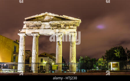 Entrée de la bibliothèque d'Hadrien à Athènes - Grèce Banque D'Images