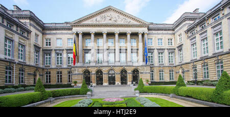 Le Parlement belge, dans le centre de Bruxelles, Belgique. Banque D'Images