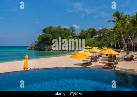 Beach Resort Shangri-La Boracay, Philippines Banque D'Images