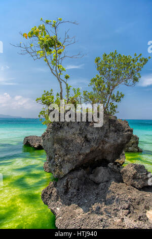 Willy's Rock à White Beach Boracay, Philippines Banque D'Images