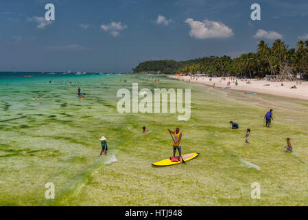 White Beach Boracay, Philippines Banque D'Images