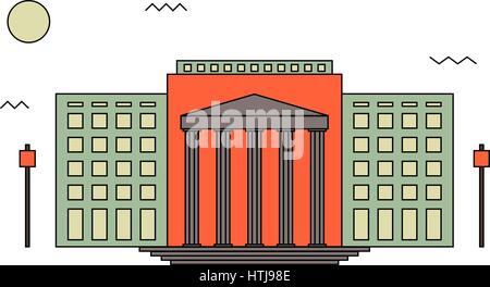 Palais de justice ou établissement service Illustration de Vecteur