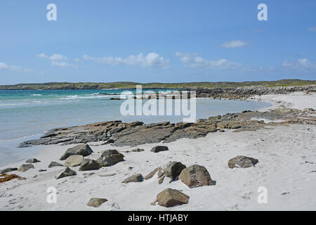 Plage déserte dans le Connemara Comté de Galway Irlande Banque D'Images