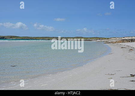 Plage déserte dans le Connemara Comté de Galway Irlande Banque D'Images