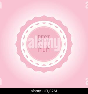 Happy Mothers Day badge ruban Illustration de Vecteur