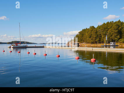 Guest Harbour sur l'île de Grinda au coeur de l'archipel de Stockholm, Suède, Scandinavie Banque D'Images