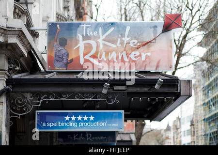 Panneaux publicitaires théâtre The Kite Runner Banque D'Images