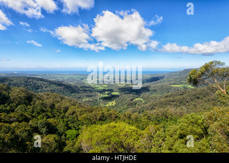 Vue de Jamberoo sur le Côte Illawarra, près de Kiama, Parc National de Budderoo, Côte Sud, New South Wales, NSW, Australie Banque D'Images