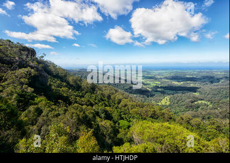 Vue de Jamberoo sur le Côte Illawarra, près de Kiama, Parc National de Budderoo, Côte Sud, New South Wales, NSW, Australie Banque D'Images