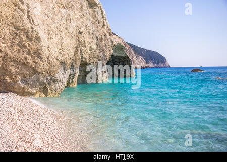 Plage de Porto Katsiki à Lefkada, Grèce Banque D'Images