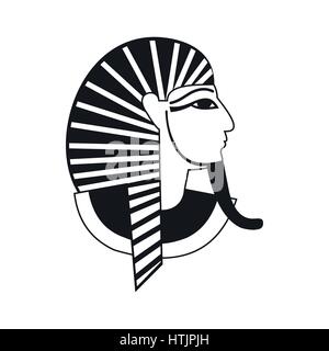 Pharaon égyptien, l'icône de style simple. Illustration de Vecteur