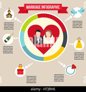 Mariage Mariage infographie Illustration de Vecteur