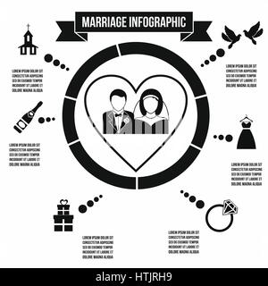 Mariage Mariage infographie Illustration de Vecteur