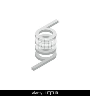 Icône ressort métallique, style 3D isométrique Illustration de Vecteur