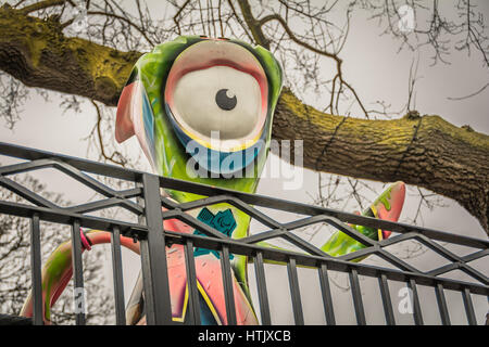 Graffiti paralympiques Mandeville à Roehampton, SW London, UK Banque D'Images