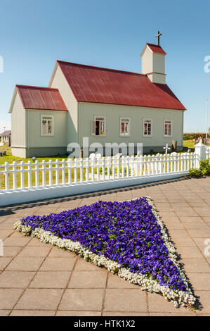 L'église, Stokkseyrarkirkja Stokkseyri, Islande Banque D'Images