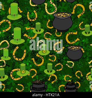 Saint Patrick's Day Vector Pattern transparente Illustration de Vecteur