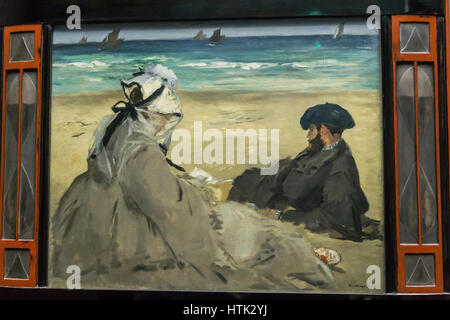 La peinture impressionniste au Musee d'Orsay,Claude Monet, Paris, France. Banque D'Images