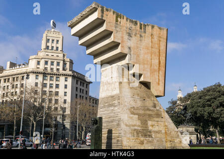 Monument à Francesc Macià à Barcelone, Catalogne, Espagne. Banque D'Images