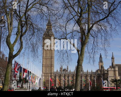 L'Abbaye de Westminster, Londres, Royaume-Uni. Mar 13, 2017. Le Service du Commonwealth a lieu à l'abbaye de Westminster à 15h15 le lundi 13 mars 2017 Crédit : Nastia M/Alamy Live News Banque D'Images