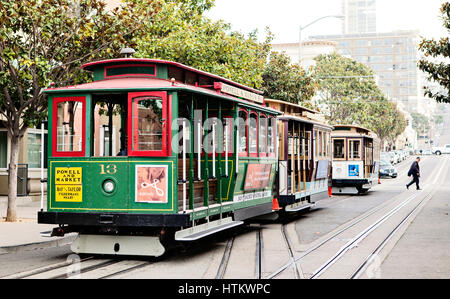 Cable cars de San Francisco. Banque D'Images