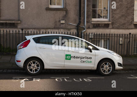 BRISTOL : Enterprise Car Club véhicule stationné dans un club de voiture Parking Banque D'Images