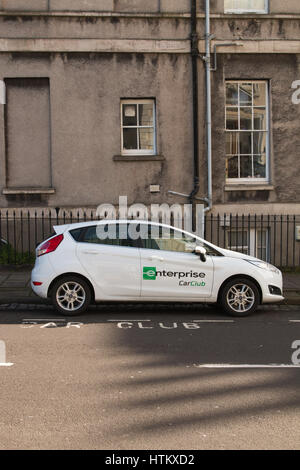 BRISTOL : Enterprise Car Club véhicule stationné dans un club de voiture Parking Banque D'Images