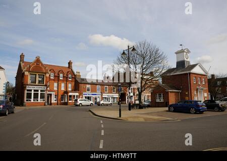 Place du Marché vue Potton, Bedfordshire Banque D'Images