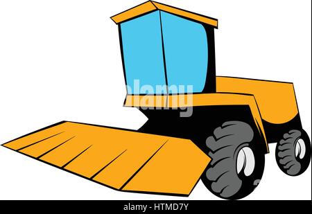 L'icône de la moissonneuse-batteuse cartoon Illustration de Vecteur