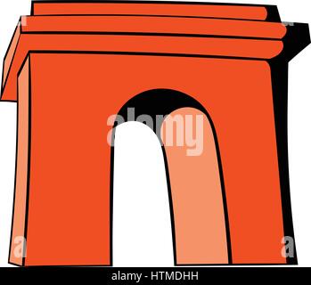 Arc de Triomphe, Paris caricature icône Illustration de Vecteur