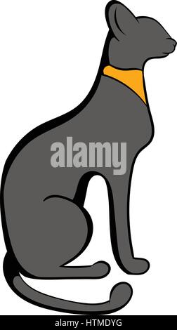 L'icône de chat cartoon Illustration de Vecteur